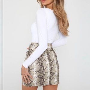 Tiger Mist Lennon Snakeskin Skirt